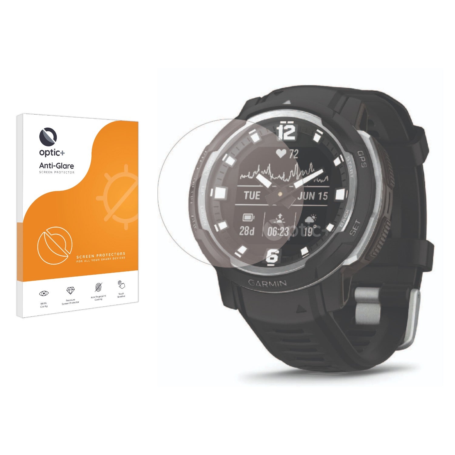 Screen Protectors for Garmin Instinct Crossover Solar ScreenShield