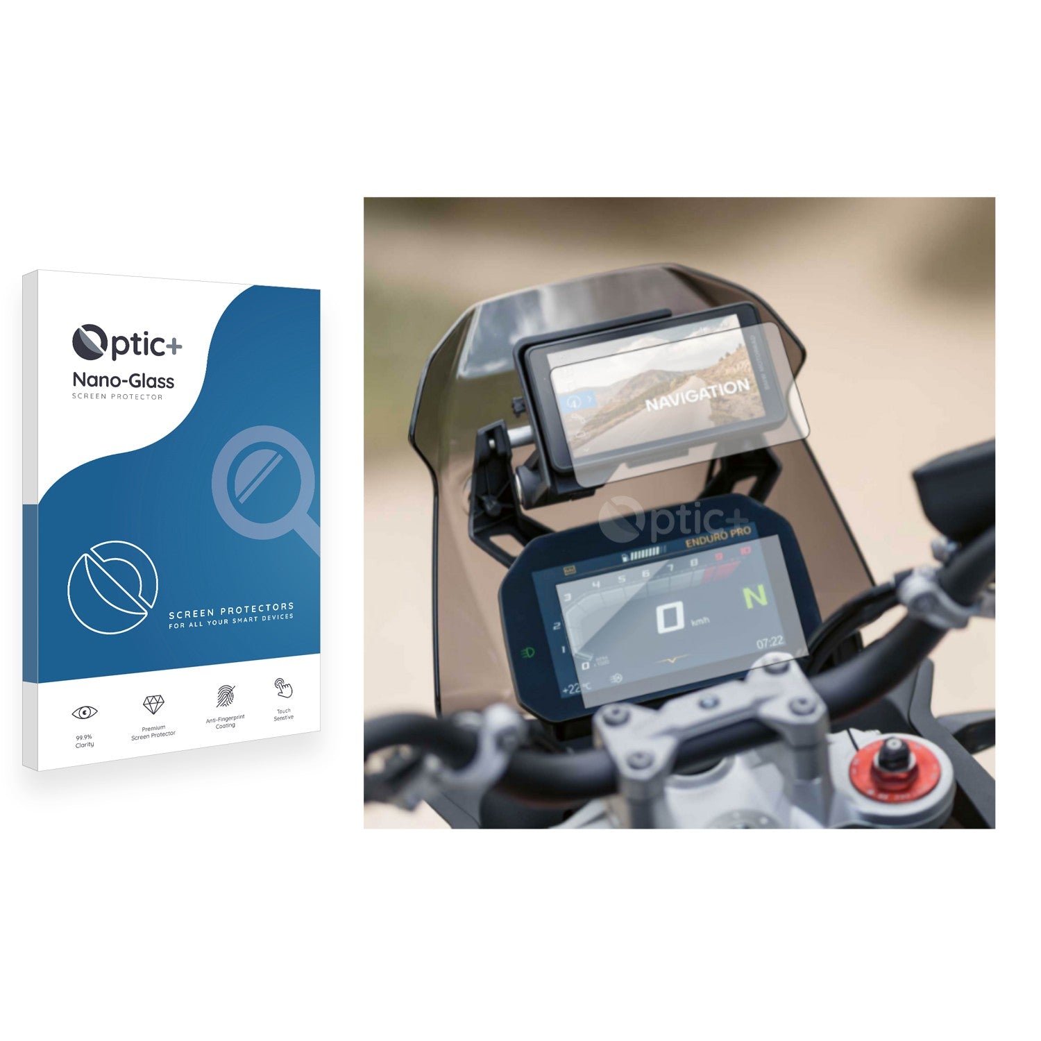 Film De Protection écran Pour GPS BMW ConnectedRide - Transparent, Anti-rayures - Neuf