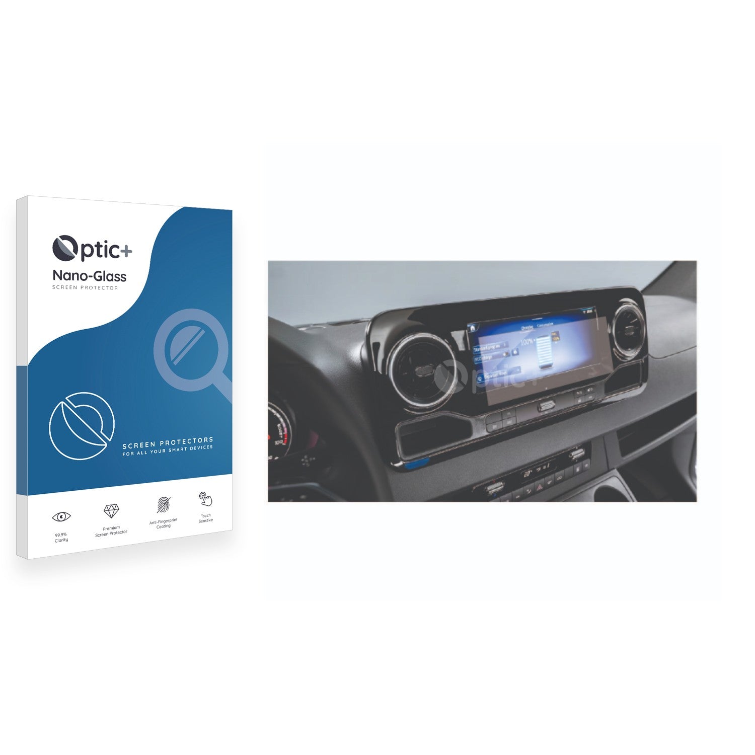 BROTECT Pack De 2 Protectores De Pantalla Para Mercedes-Benz Vito MBUX 10.25″ (2022), Transparente, Anti-huellas, Antiarañazos, Instalación Sin Burbujas Y Fabricado En Alemania