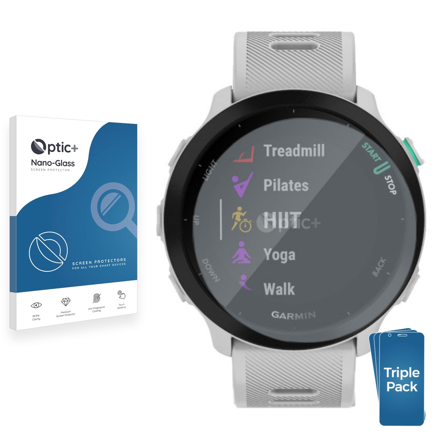 Protection Garmin Forerunner 55 Protection Écran Verre Trempé Kwmobile - Lot De 2 - Compatible Garmin Forerunner 55 Protection Ecran Tracker Sport