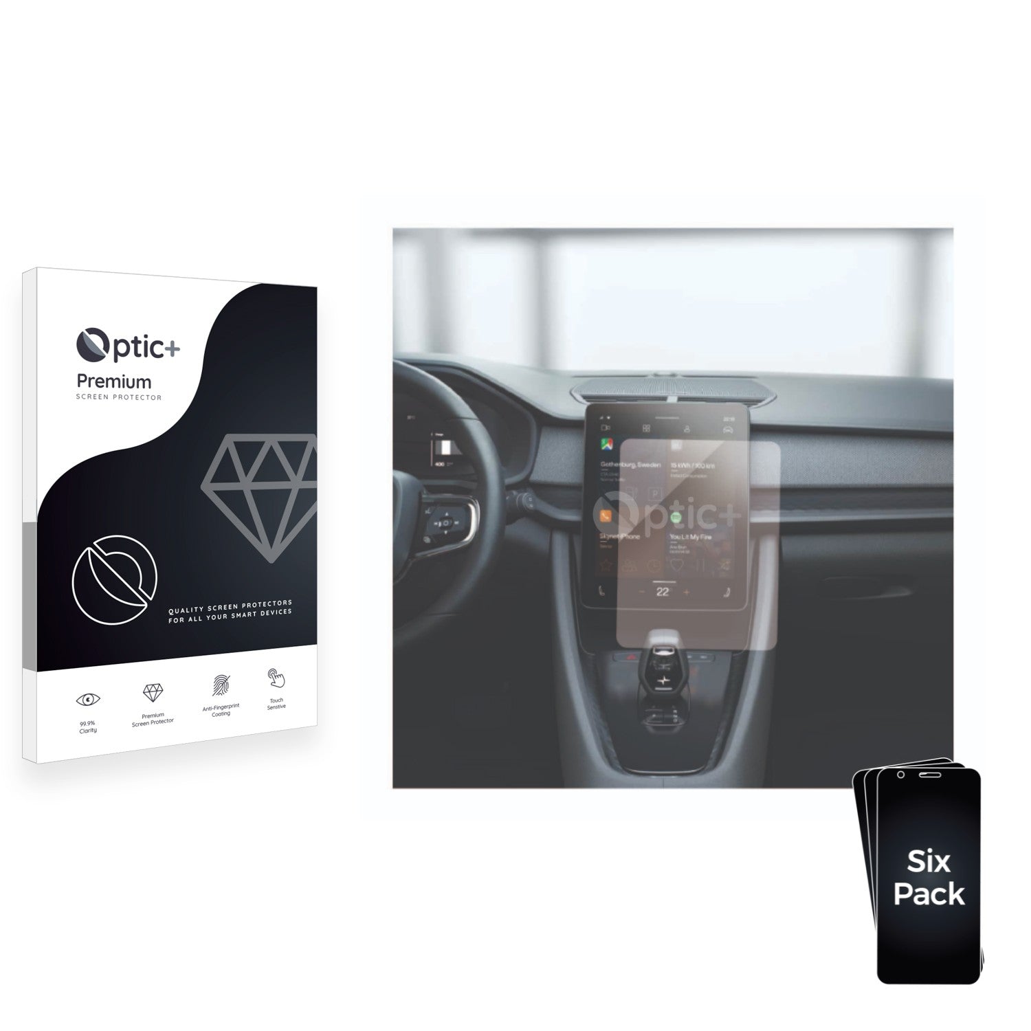BROTECT Antireflecterende Glas Screen Protector Mat voor Carpuride W603 6.3 - Schermbeschermer [Beschermglas-Folie niet Gehard Glas