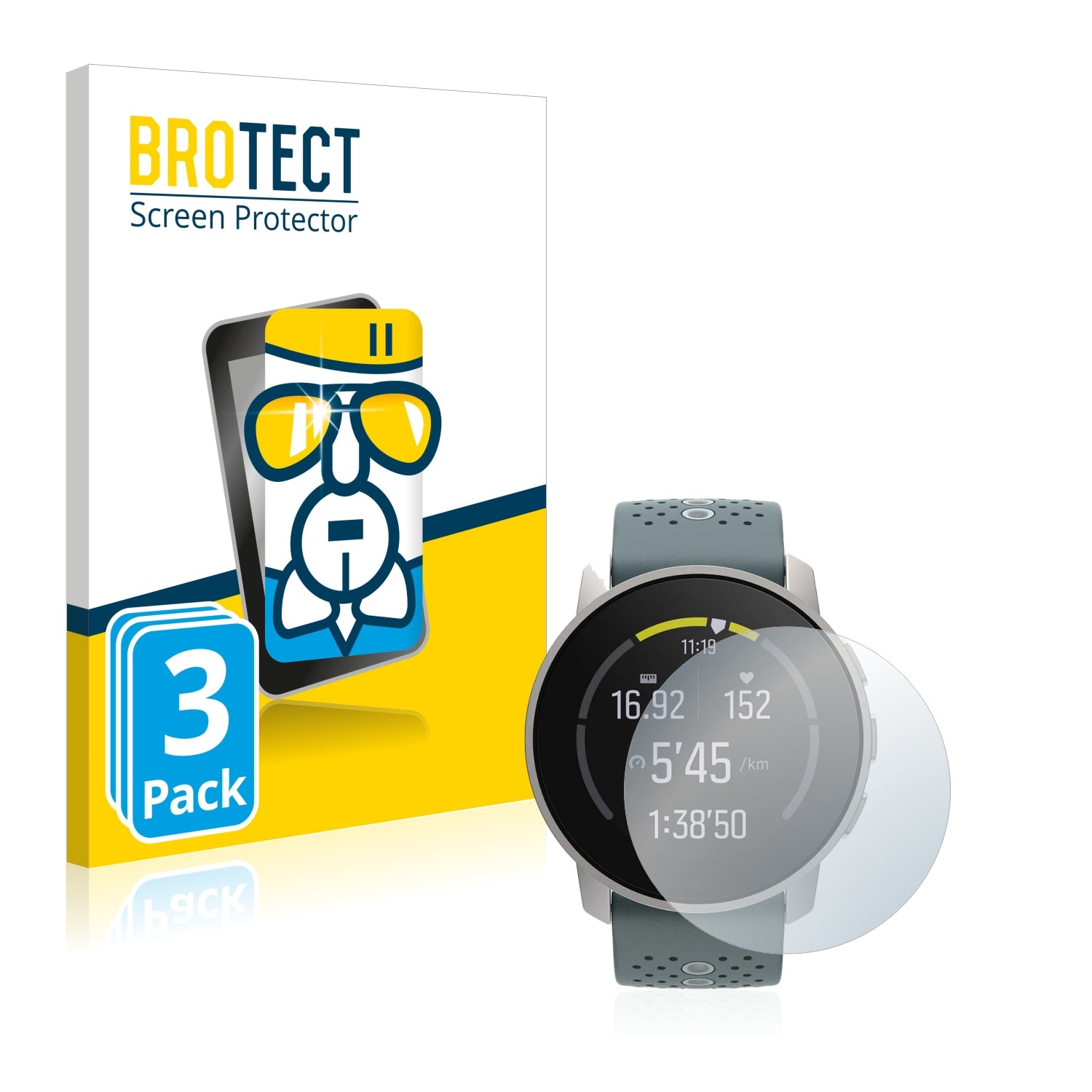 for SUUNTO 7 Screen Protector, Blueshaw 9H Tempered Glass Screen Protector  for SUUNTO 7 Smartwatch (3 pack)
