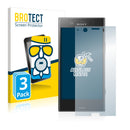 3x BROTECT AirGlass Matte Glass Screen Protector for Sony Xperia XZ1 Compact