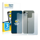 3x BROTECT AirGlass Matte Glass Screen Protector for Apple iPhone 11 Pro Max (Front + Back)