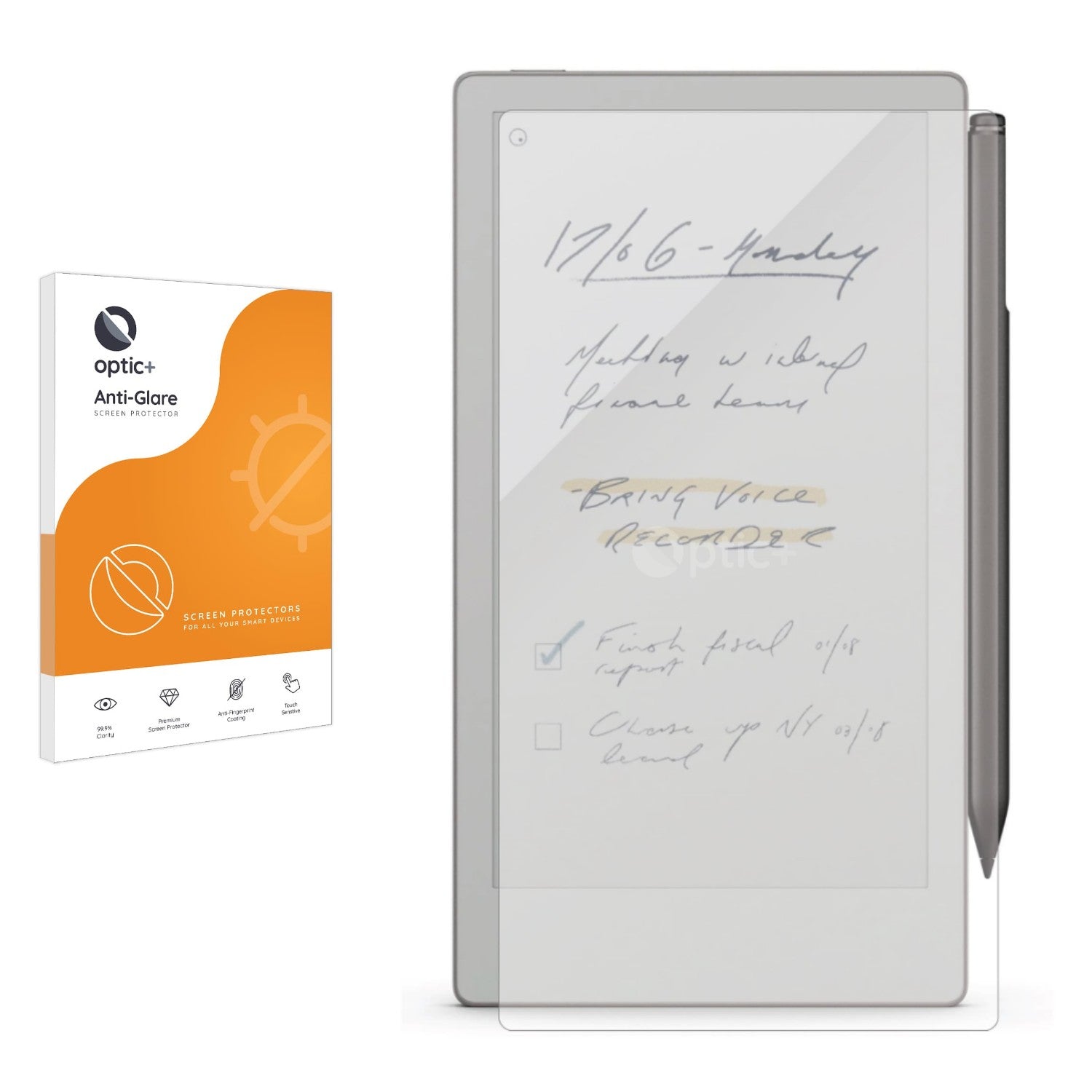 Writeright Screen Protector Optic+ Anti-Glare Screen Protector for reMarkable Paper Pro Move ...