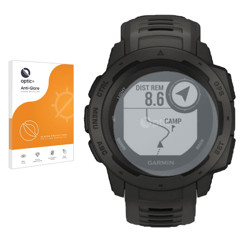 Optic+ Anti-Glare Screen Protector for Garmin Instinct Tactical Edition