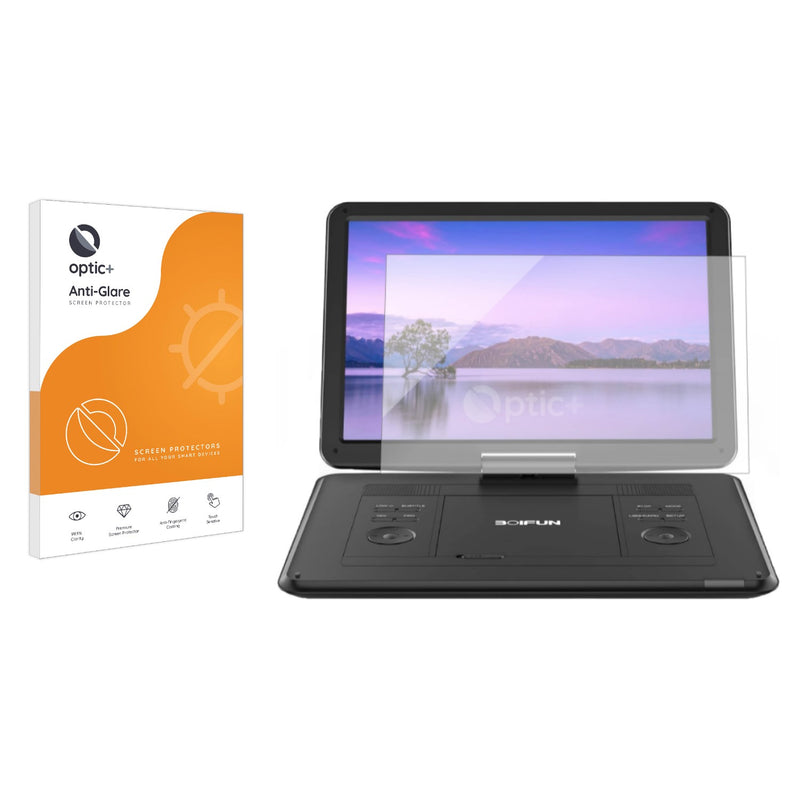 Optic+ Anti-Glare Screen Protector for Boifun 17.5  portable DVD Player