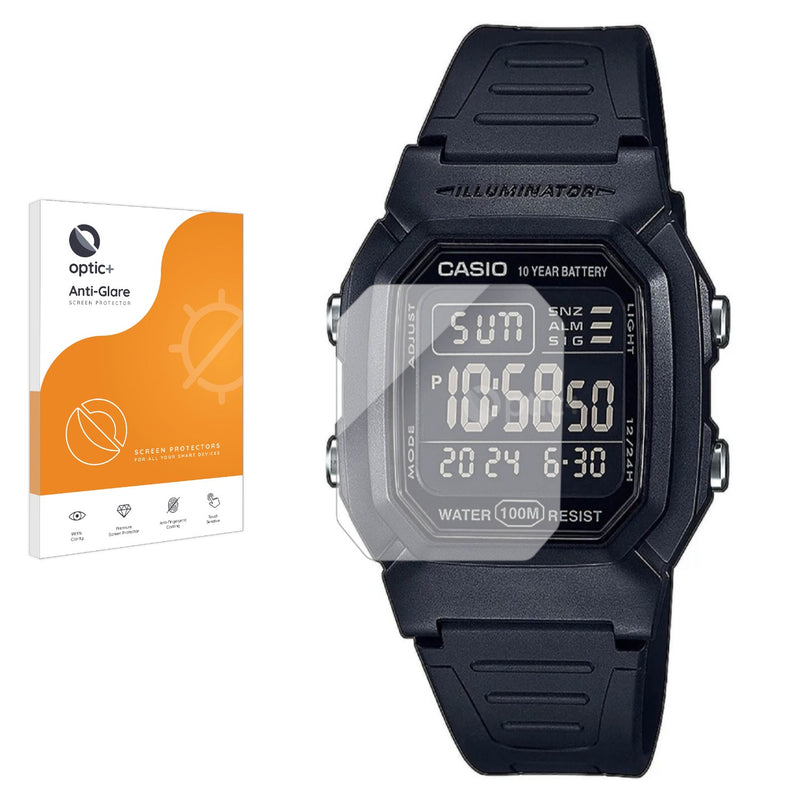 Optic+ Anti-Glare Screen Protector for Casio Unisex W-800H-1BVES