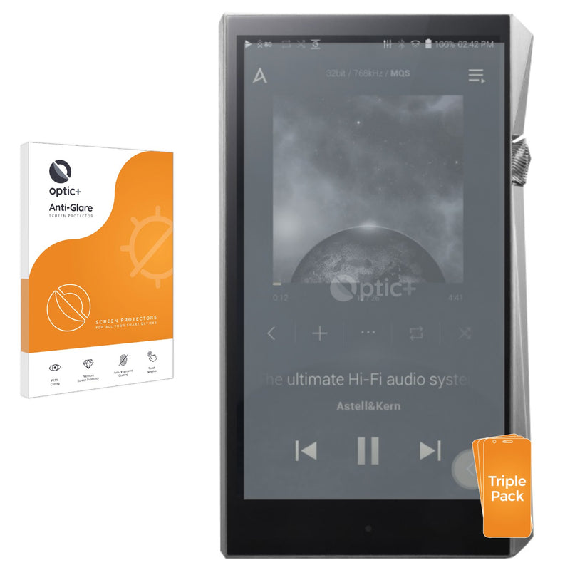 3pk Optic+ Anti-Glare Screen Protectors for Astell & Kern SE100