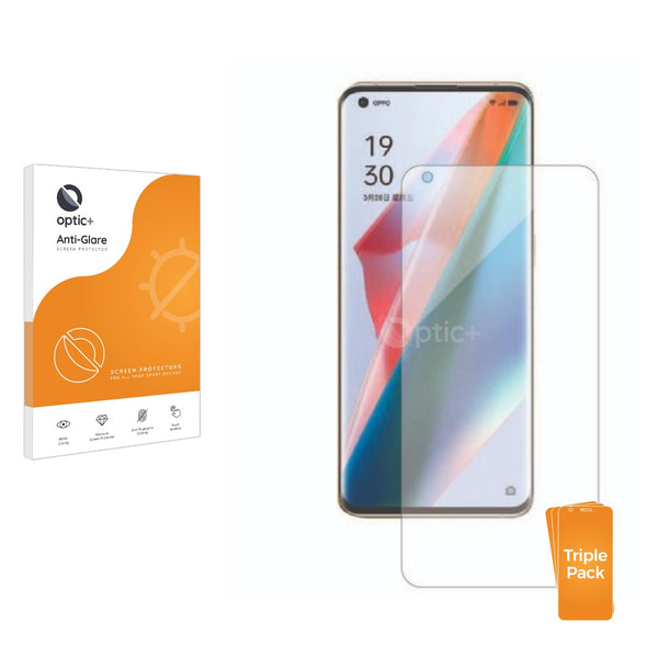 3pk Optic+ Anti-Glare Screen Protectors for Oppo Find X5 Pro