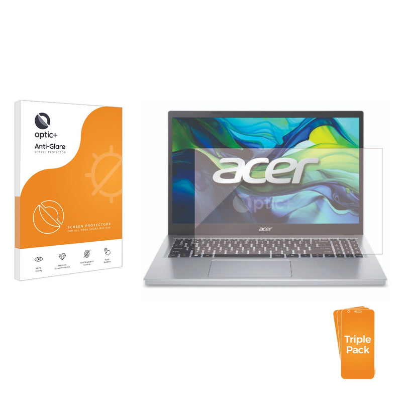 3pk Optic+ Anti-Glare Screen Protectors for Acer Aspire Go 15