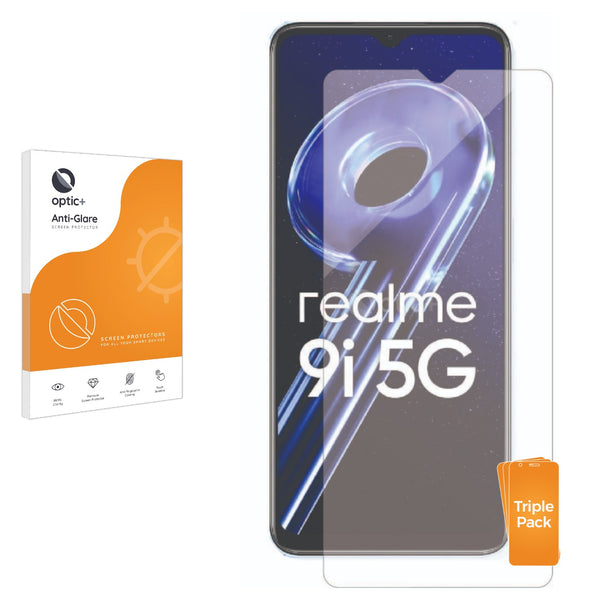 3pk Optic+ Anti-Glare Screen Protectors for realme 9i 5G