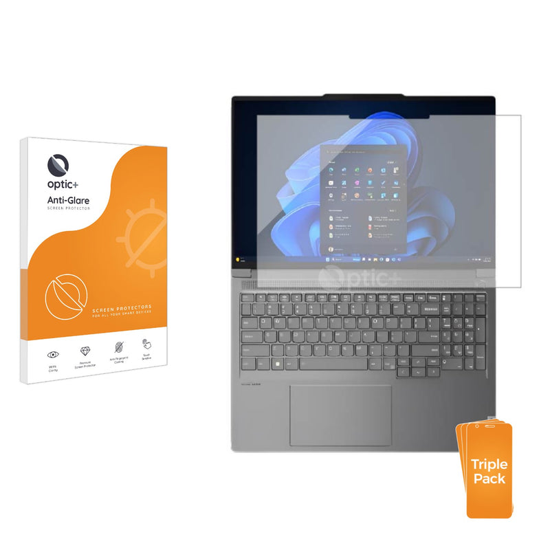 3pk Optic+ Anti-Glare Screen Protectors for Lenovo ThinkBook 16p Gen 5