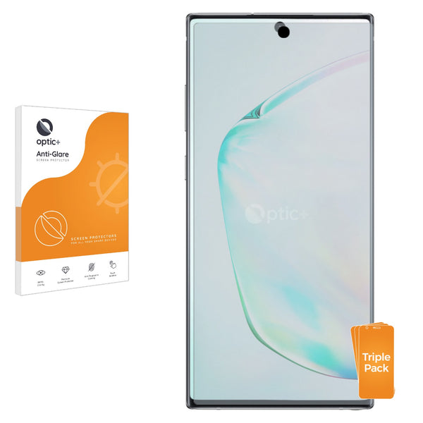 3pk Optic+ Anti-Glare Screen Protectors for Samsung Galaxy Note 10 Plus