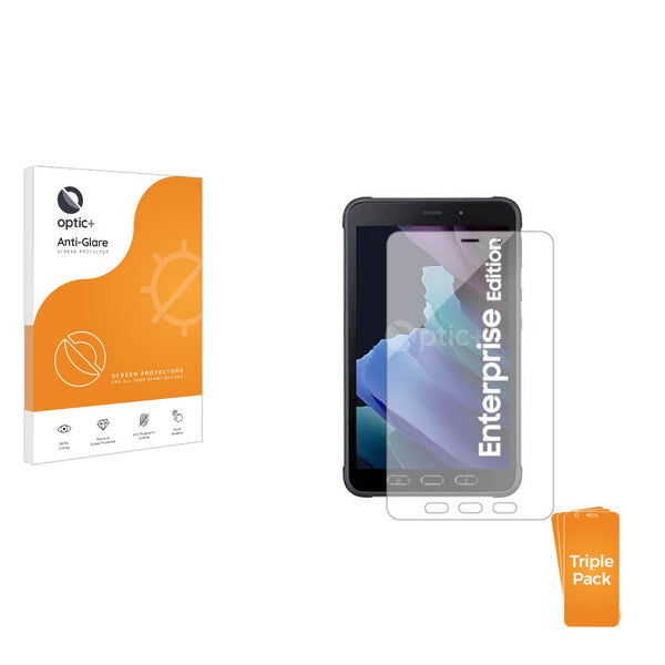 3pk Optic+ Anti-Glare Screen Protectors for Samsung Galaxy Tab Active 3 Enterprise Edition LTE