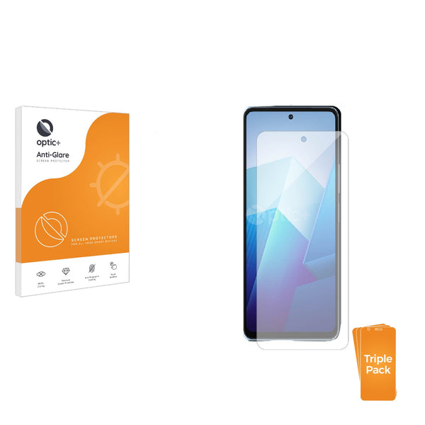 3pk Optic+ Anti-Glare Screen Protectors for Vivo iQOO Z7s