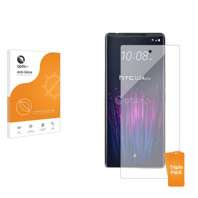 3-pack of Anti-Glare Screen Protectors for HTC U24 Pro