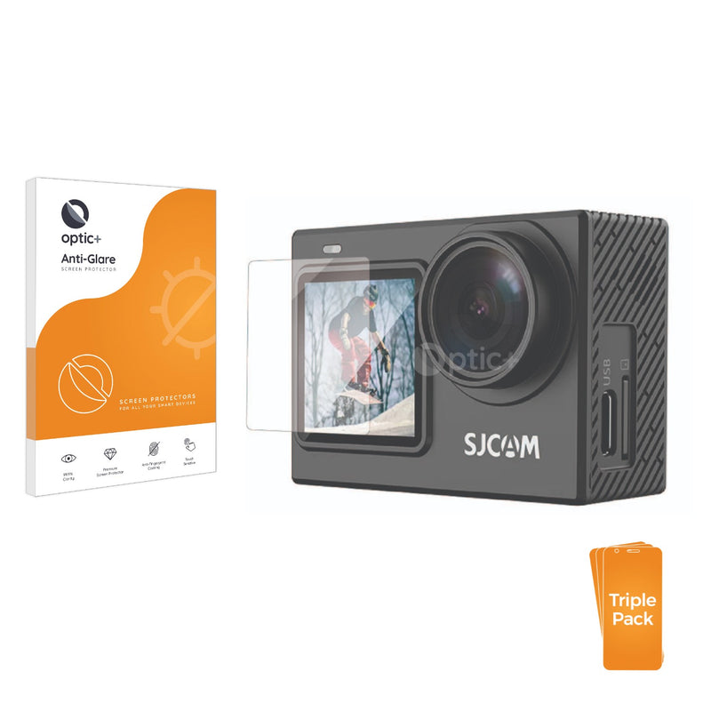 3pk Optic+ Anti-Glare Screen Protectors for SJCAM SJ6 Pro Dual Screen