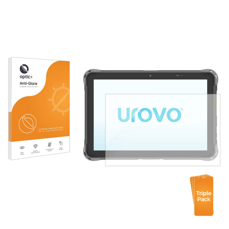 3pk Optic+ Anti-Glare Screen Protectors for Urovo P8100P 10 Tablet