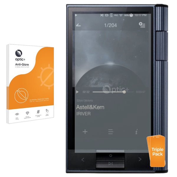 3pk Optic+ Anti-Glare Screen Protectors for Astell&Kern AK KANN