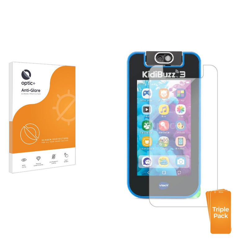 3pk Optic+ Anti-Glare Screen Protectors for Vtech KidiBuzz 3