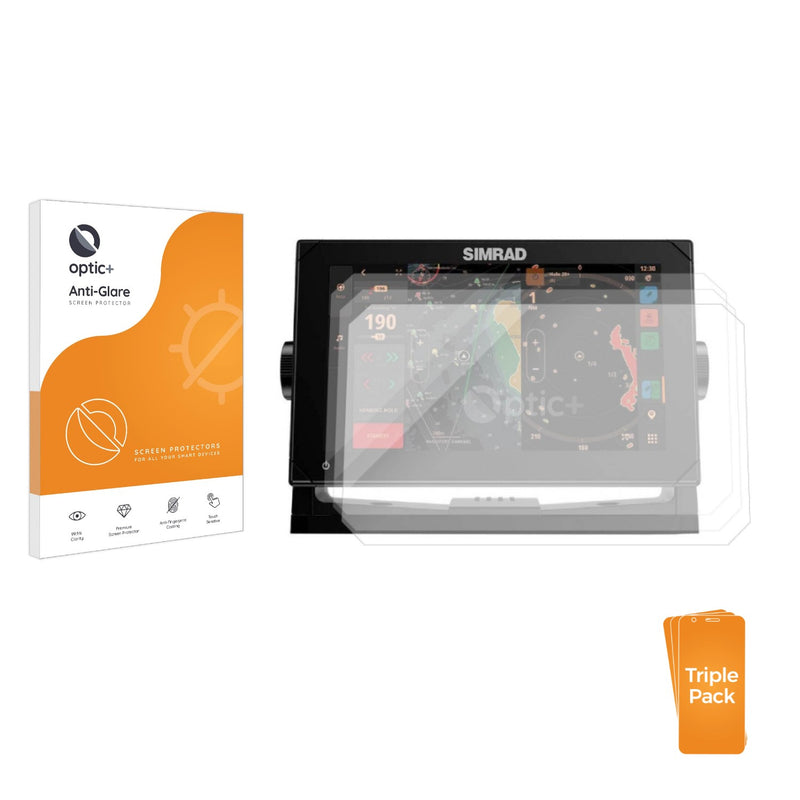 3-pack of Anti-Glare Screen Protectors for Simrad NSX 3009 Sounder 9"