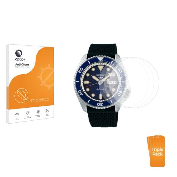 3-pack of Anti-Glare Screen Protectors for Seiko 5 SRPD71K2