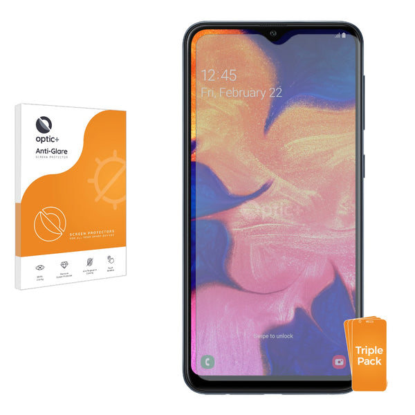 3pk Optic+ Anti-Glare Screen Protectors for Samsung Galaxy A10