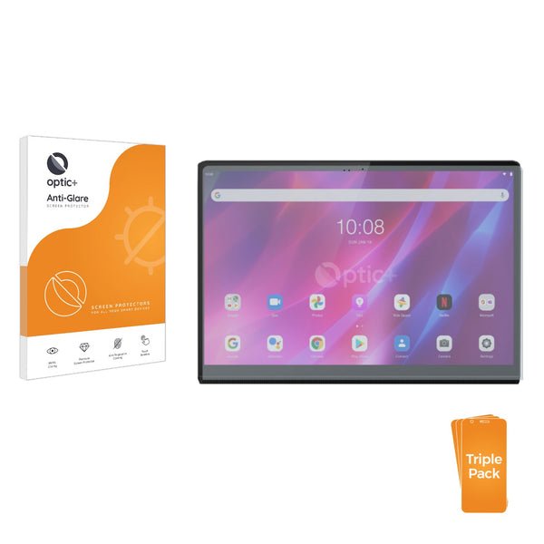 3pk Optic+ Anti-Glare Screen Protectors for Lenovo Yoga Tab 13