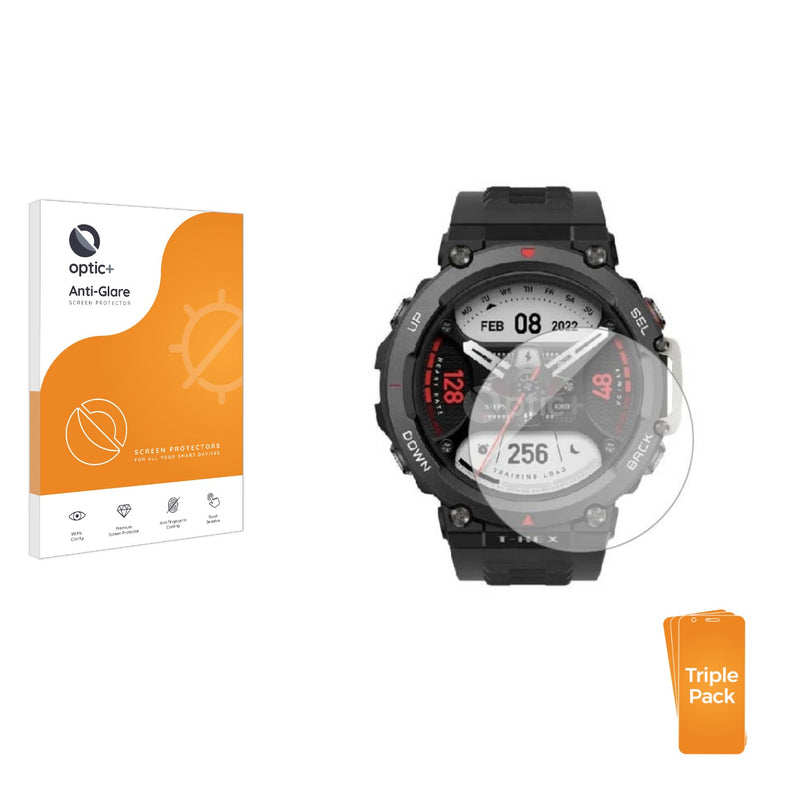 3-pack of Anti-Glare Screen Protectors for Huami Amazfit T-Rex 2