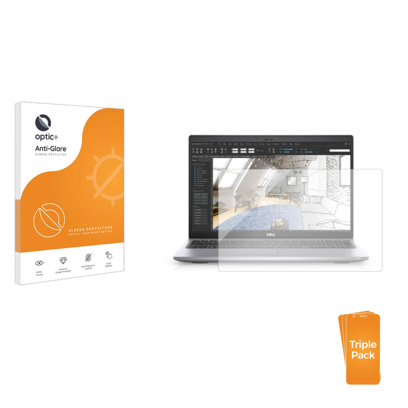 3-pack of Anti-Glare Screen Protectors for Dell Precision 3560