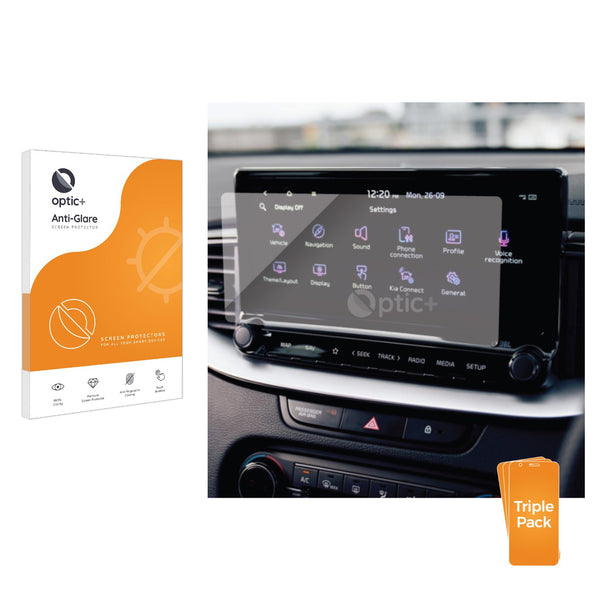 3pk Optic+ Anti-Glare Screen Protectors for Kia Xceed 2023 Infotainment System