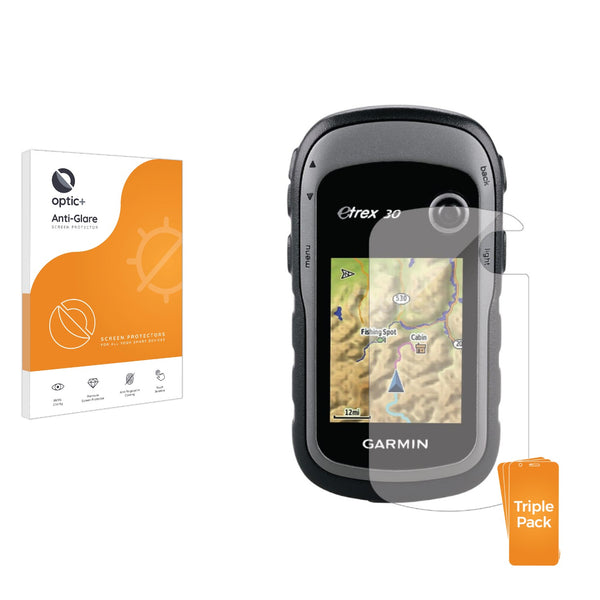 3pk Optic+ Anti-Glare Screen Protectors for Garmin eTrex 30