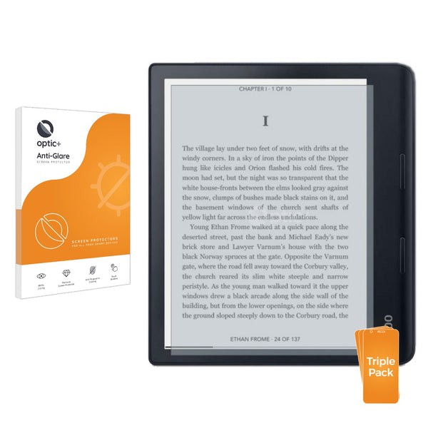 3pk Optic+ Anti-Glare Screen Protectors for Kobo Sage