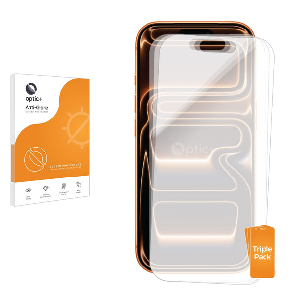 3-pack of Anti-Glare Screen Protectors for Apple iPhone 17 Pro