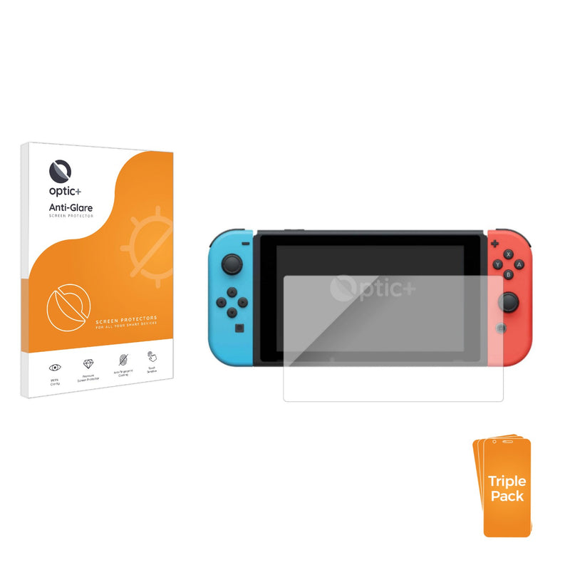 3pk Optic+ Anti-Glare Screen Protectors for Nintendo Switch