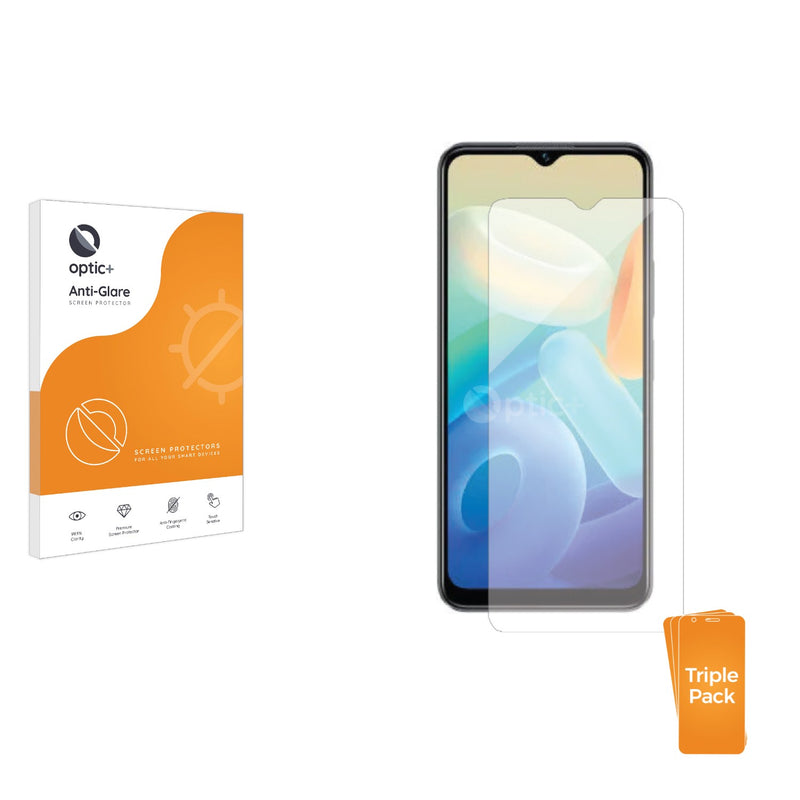 3pk Optic+ Anti-Glare Screen Protectors for Vivo Y16