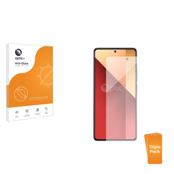 3pk Optic+ Anti-Glare Screen Protectors for Xiaomi Redmi Note 13 Pro 4G