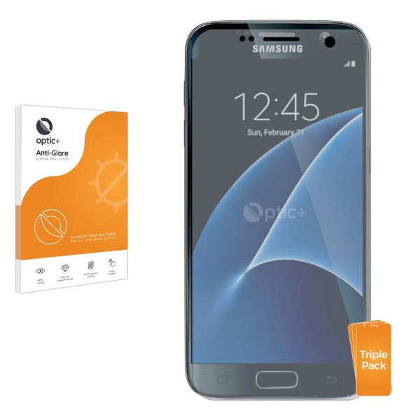 3pk Optic+ Anti-Glare Screen Protectors for Samsung Galaxy S7