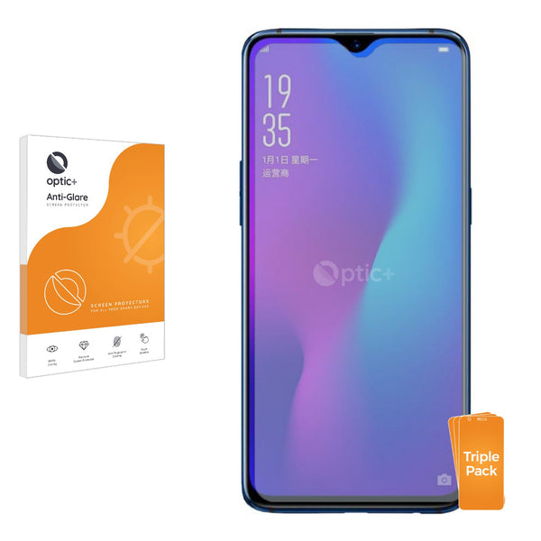 3pk Optic+ Anti-Glare Screen Protectors for Oppo R17