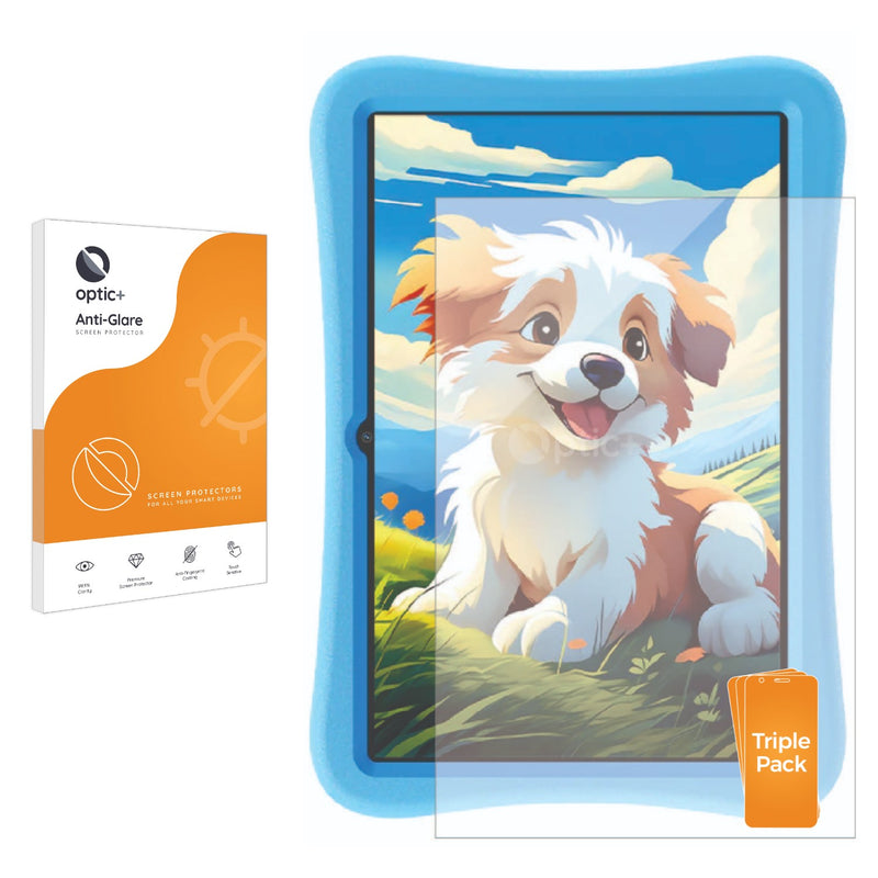 3pk Optic+ Anti-Glare Screen Protectors for Oukitel OT6 Kids Tablet