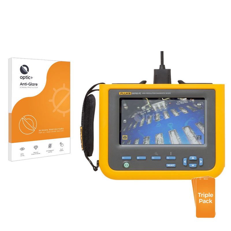 3pk Optic+ Anti-Glare Screen Protectors for Fluke DS703 FC