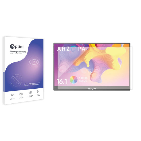 Optic+ Blue Light Blocking Screen Protector for ARZOPA 16.1" Portable Monitor