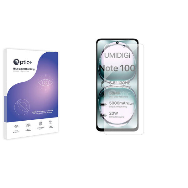 Blue Light Blocking Screen Protector for Umidigi Note 100.