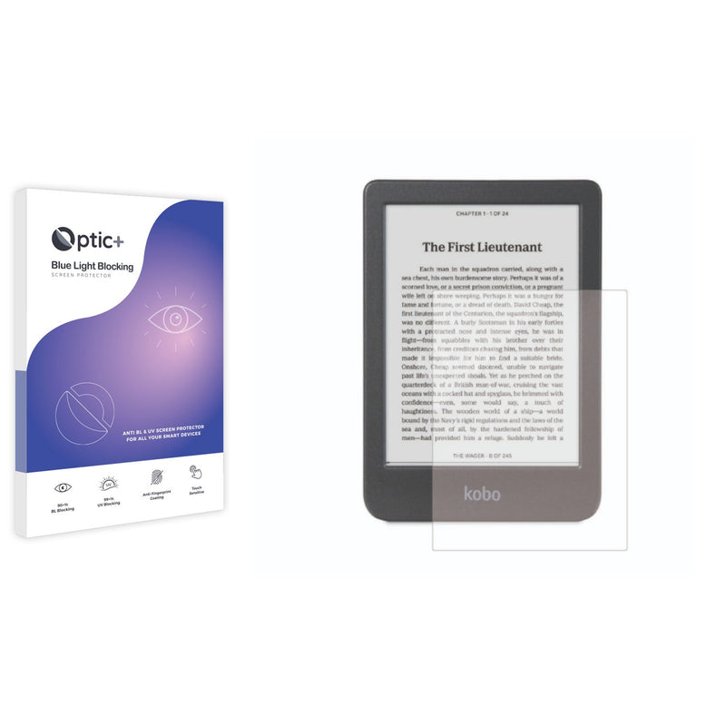 Optic+ Blue Light Blocking Screen Protector for Kobo Clara BW