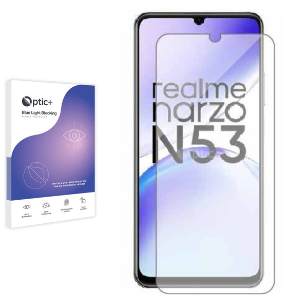 Optic+ Blue Light Blocking Screen Protector for realme Narzo  N53