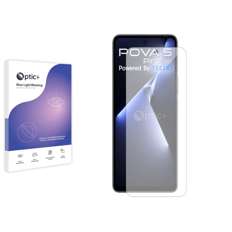 Optic+ Blue Light Blocking Screen Protector for Tecno Pova 5