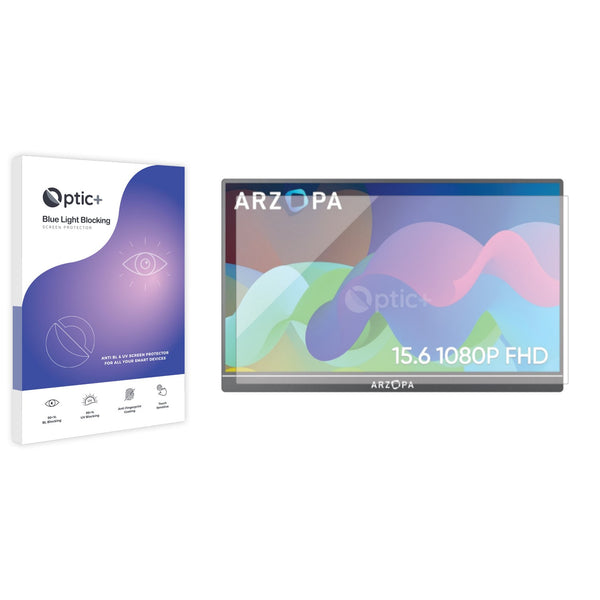 Optic+ Blue Light Blocking Screen Protector for ARZOPA 15.6" Portable Monitor
