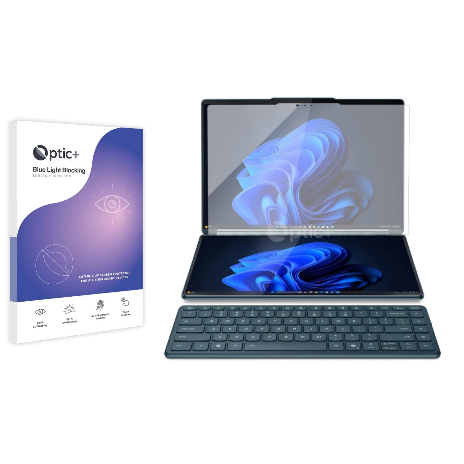 Optic+ Blue Light Blocking Screen Protector for Lenovo Yoga Book 9i (14 ...