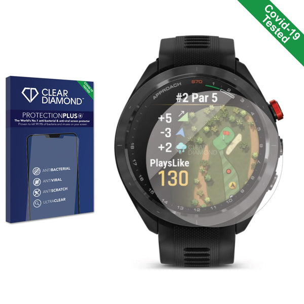 Clear Diamond Anti-viral Screen Protector for Garmin Approach S70 (47mm)